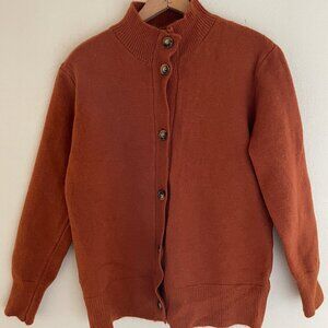 LACCETI Madison Avenue Wool Blend Cinnamon Colored Cardigan: NWOT! Size Medium